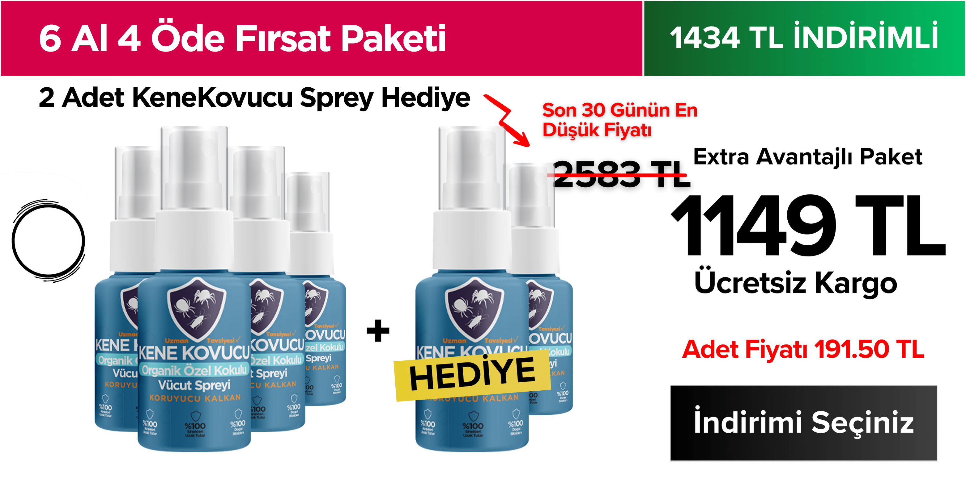 6 Adet KeneKovucu Spreyi
